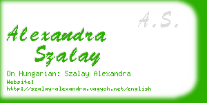 alexandra szalay business card